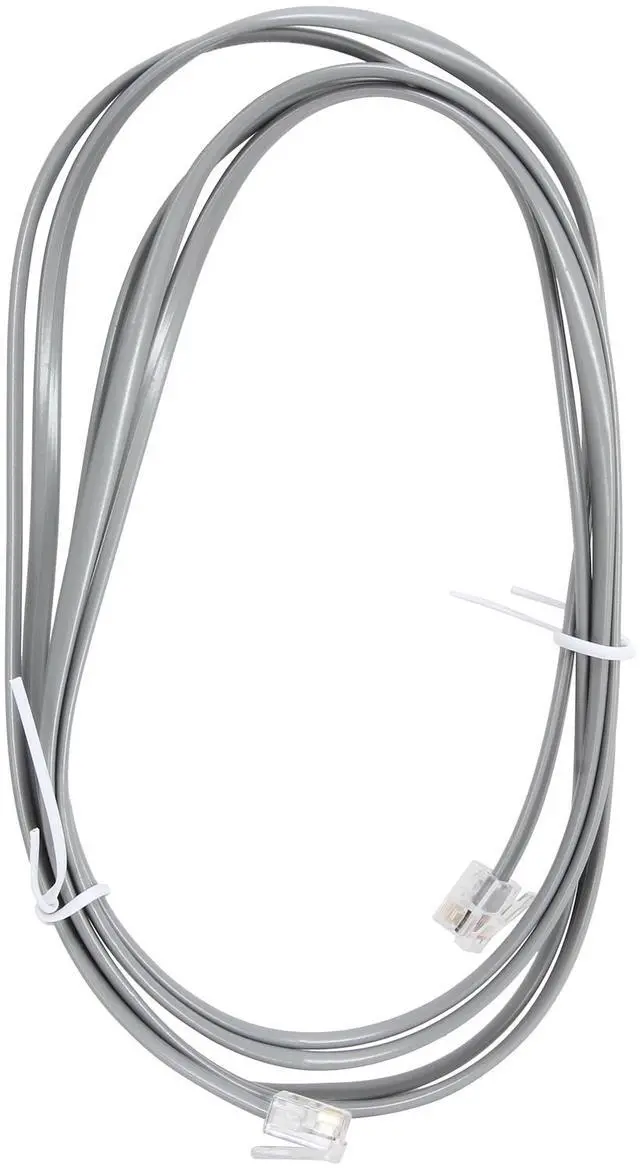Alt view image 2 of 3 - C2G 02970 RJ11 Modular Telephone Cable, Silver (7 Feet, 2.13 Meters)
