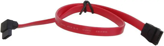 Alt view image 2 of 3 - C2G 10181 7-Pin 180° to 90° 1-Device Serial ATA Cable, Red (1.5 Feet, 18 Inches)