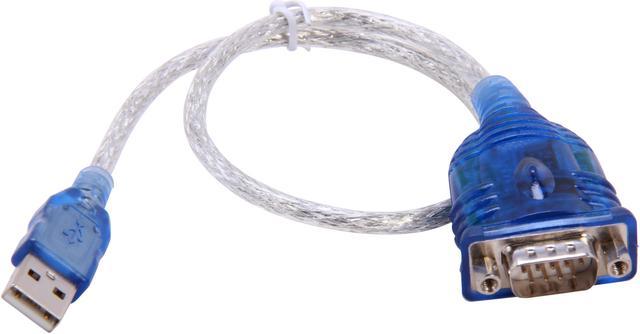 C2G 26886 USB to DB9 Serial RS232 Adapter Cable, Blue (1.5 Feet, 0.45  Meters)