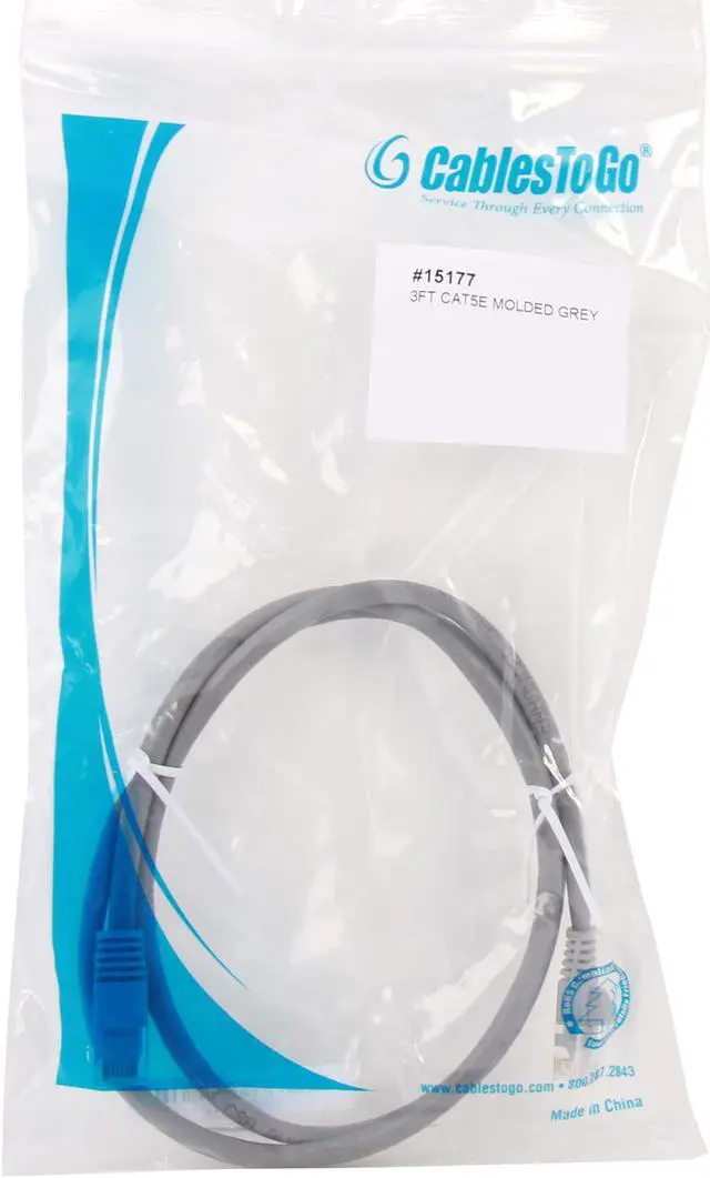 Alt view image 3 of 3 - C2G 15177 Cat5e Cable - Snagless Unshielded Ethernet Network Patch Cable, Gray (3 Feet, 0.91 Meters)