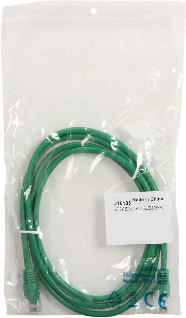 Alt view image 3 of 3 - C2G 15185 Cat5e Cable - Snagless Unshielded Ethernet Network Patch Cable, Green (5 Feet, 1.52 Meters)