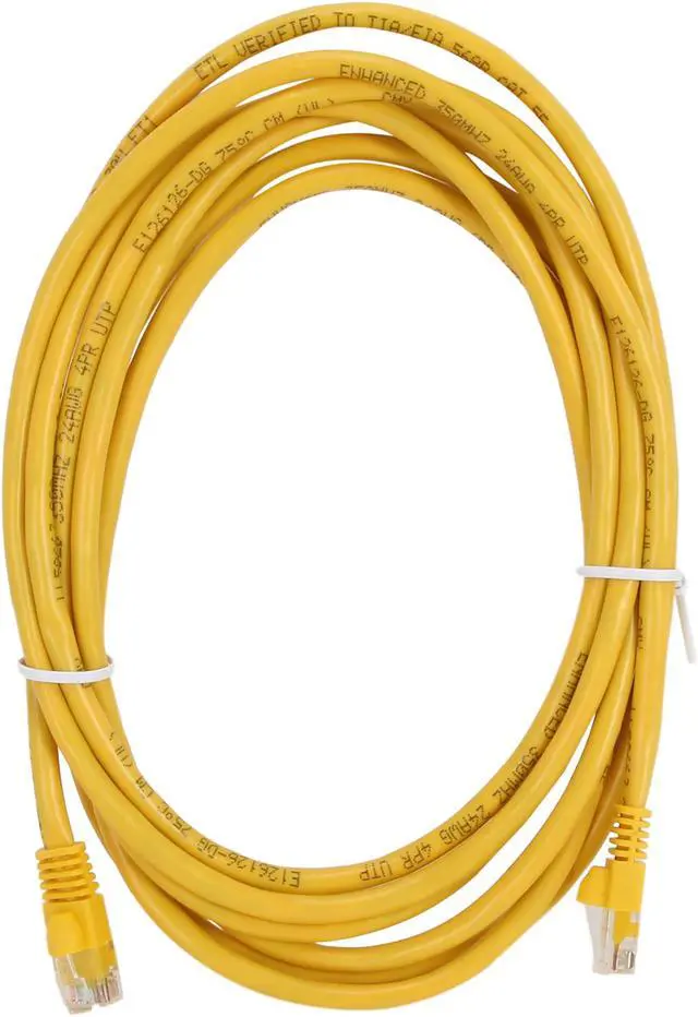 Alt view image 2 of 3 - C2G 15204 Cat5e Cable - Snagless Unshielded Ethernet Network Patch Cable, Yellow (10 Feet, 3.04 Meters)