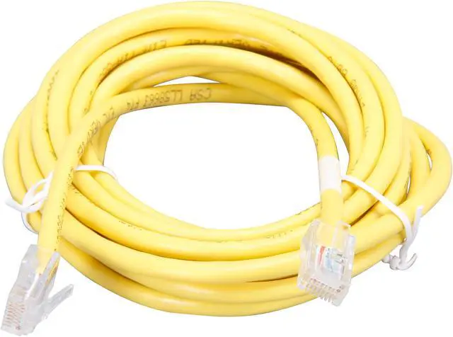 Alt view image 2 of 3 - C2G 22694 Cat5e Cable - Non-Booted Unshielded Ethernet Network Patch Cable, Yellow (10 Feet, 3.04 Meters)