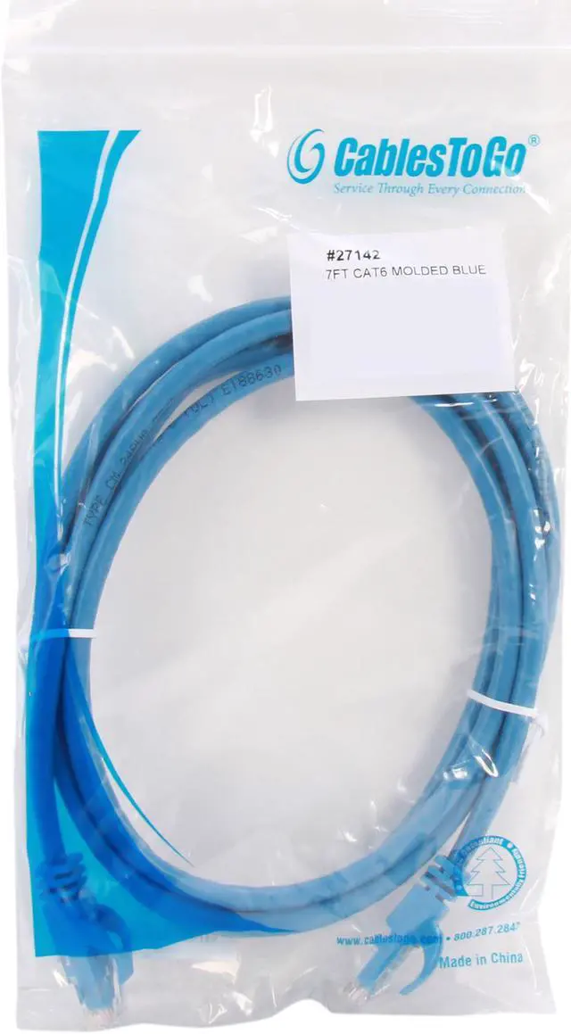 Alt view image 3 of 3 - C2G 27142 Cat6 Cable - Snagless Unshielded Ethernet Network Patch Cable, Blue (7 Feet, 2.13 Meters)