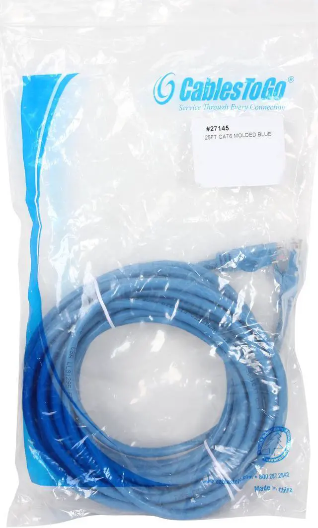 Alt view image 3 of 3 - C2G 27145 Cat6 Cable - Snagless Unshielded Ethernet Network Patch Cable, Blue (25 Feet, 7.62 Meters)