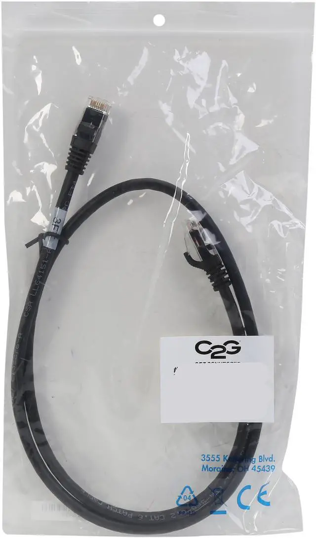 Alt view image 3 of 3 - C2G 27151 3ft Cat6 550 MHz Snagless Patch Cable - Black
