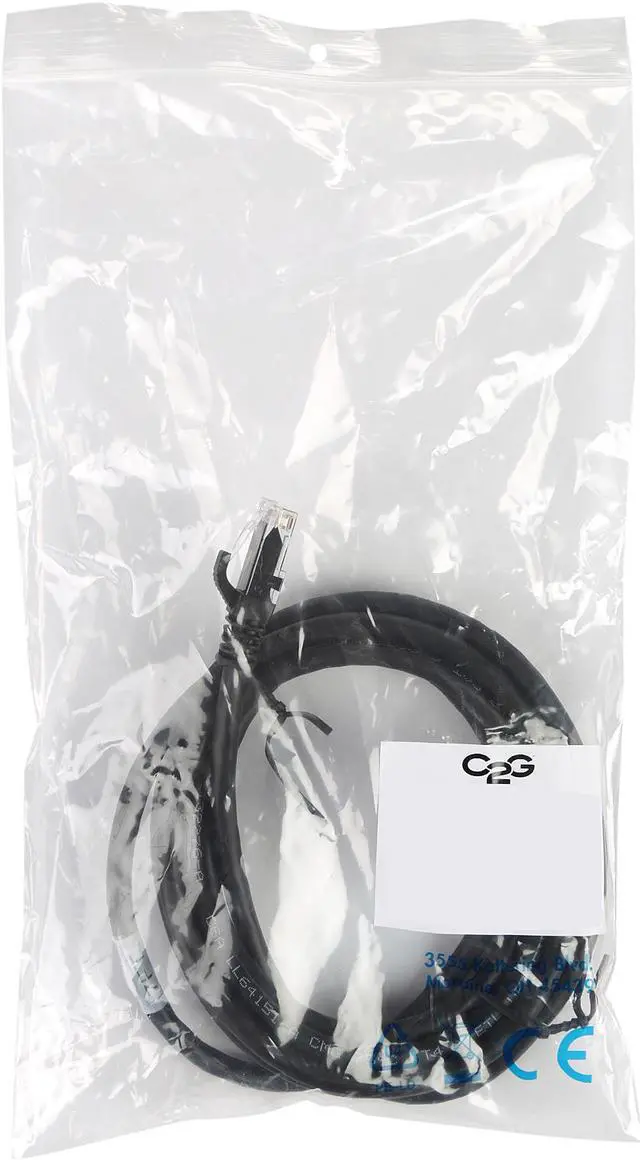 Alt view image 3 of 3 - C2G 27152 Cat6 Cable - Snagless Unshielded Ethernet Network Patch Cable, Black (7 Feet, 2.13 Meters)