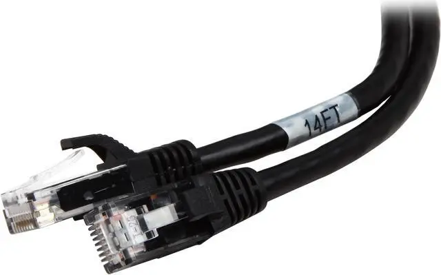 Main image of C2G 27154 Cat6 Cable - Snagless Unshielded Ethernet Network Patch Cable, Black (14 Feet, 4.26 Meters)
