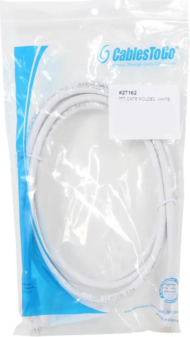 Alt view image 3 of 3 - C2G 27162 Cat6 Cable - Snagless Unshielded Ethernet Network Patch Cable, White (7 Feet, 2.13 Meters)