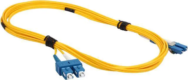 Alt view image 2 of 3 - C2G 29920 OS2 Fiber Optic Cable - LC-SC 9/125 Duplex Multimode PVC Fiber Cable, Yellow (9.8 Feet, 3 Meters)