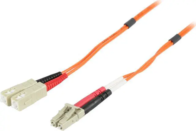 Main image of C2G 33156 OM1 Fiber Optic Cable - LC-SC 62.5/125 Duplex Multimode PVC Fiber Cable, Orange (9.8 Feet, 3 Meters)