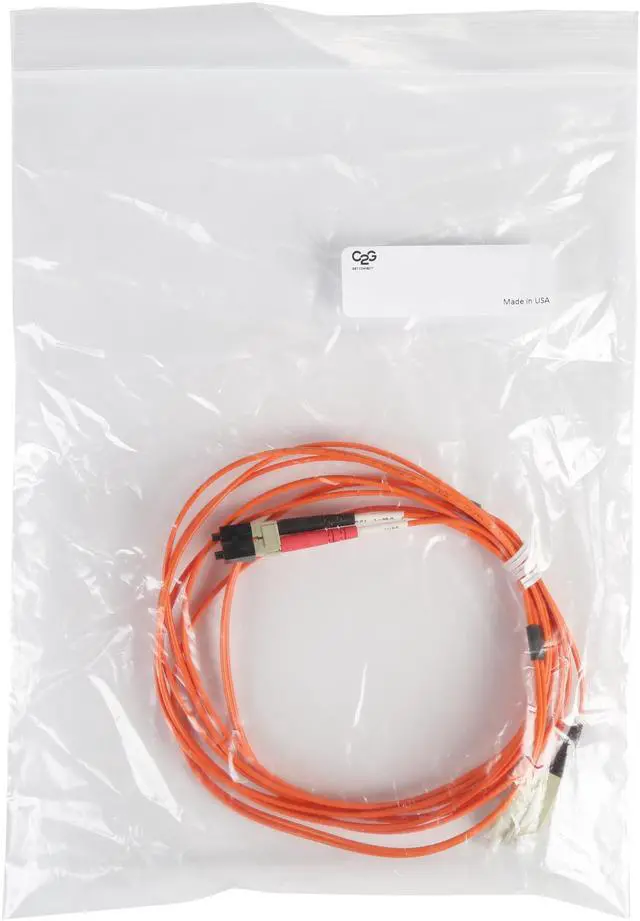Alt view image 3 of 3 - C2G 33156 OM1 Fiber Optic Cable - LC-SC 62.5/125 Duplex Multimode PVC Fiber Cable, Orange (9.8 Feet, 3 Meters)