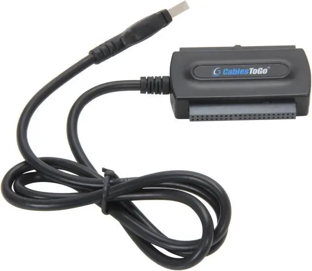 Alt view image 2 of 3 - C2G 30504 Cables to Go USB 2.0 to IDE or Serial ATA Drive Adapter Cable, Black