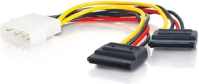 Alt view image 2 of 4 - C2G 10155 6 in. Serial ATA Dual Power Splitter Cable Male to Female