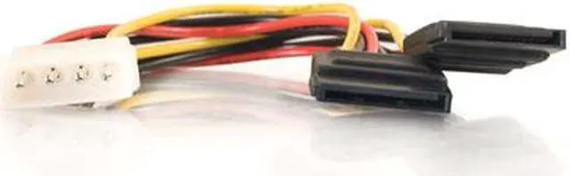 Alt view image 3 of 4 - C2G 10155 6 in. Serial ATA Dual Power Splitter Cable Male to Female