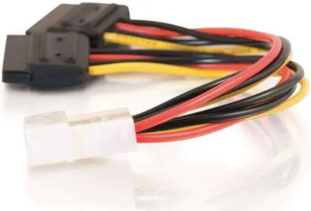 Alt view image 4 of 4 - C2G 10155 6 in. Serial ATA Dual Power Splitter Cable Male to Female
