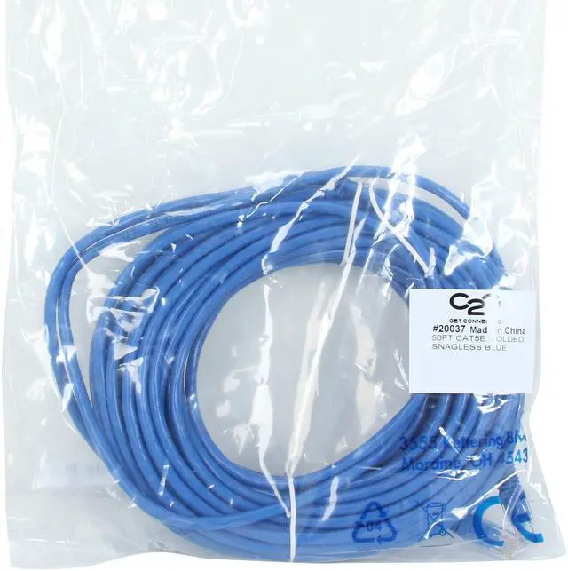 Alt view image 3 of 3 - C2G 20037 Cat5e Cable - Snagless Unshielded Ethernet Network Patch Cable, Blue (50 Feet, 15.24 Meters)
