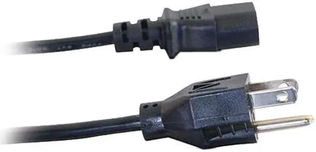 Alt view image 4 of 5 - C2G 29928 16 AWG Universal Power Cord - NEMA 5-15P to IEC320C13, TAA Compliant, Black (8 Feet, 2.43 Meters)