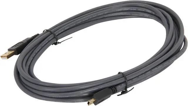 Alt view image 2 of 3 - C2G 29653 USB 2.0 Cable - Ultima USB A Male to USB Mini-B Male Cable, Black (16.4 Feet, 5 Meters)