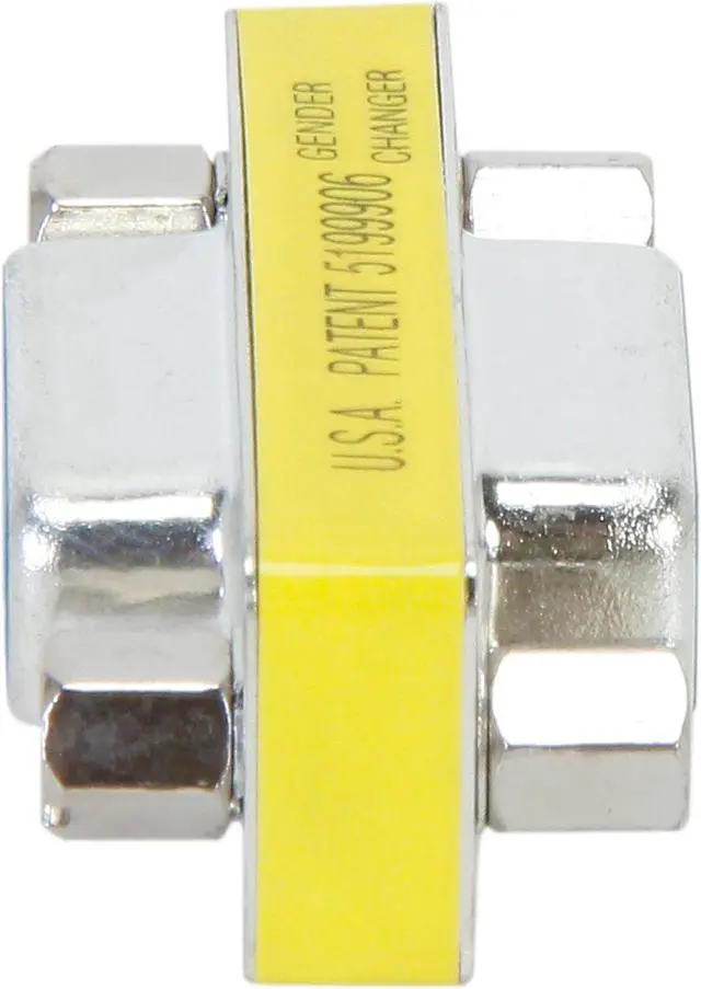Alt view image 3 of 5 - C2G 02781 DB9 F/F Serial RS232 Mini Gender Changer/Coupler, Nickel