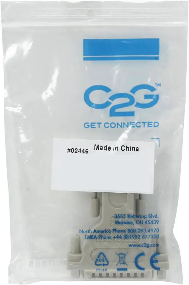 Alt view image 5 of 5 - C2G 02446 DB9 Female to DB25 Male Serial RS232 Adapter, Beige