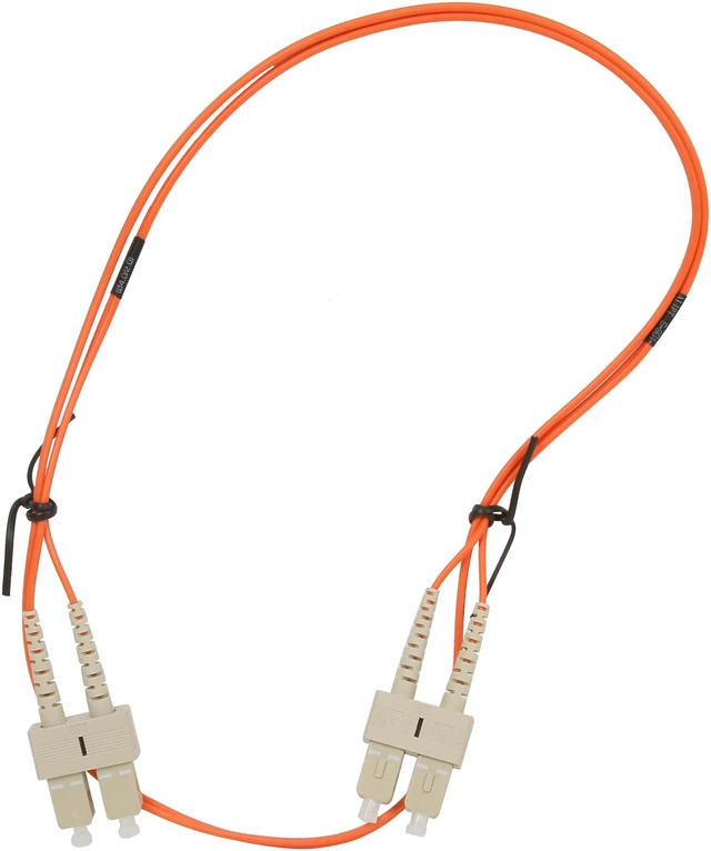 Alt view image 2 of 3 - C2G 09113 OM1 Fiber Optic Cable - SC-SC 62.5/125 Duplex Multimode PVC Fiber Cable, Orange (3.3 Feet, 1 Meter)