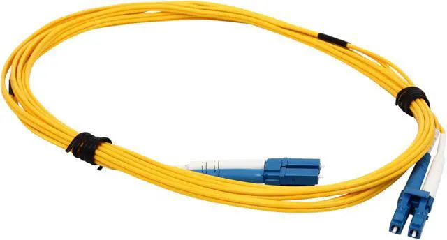 Alt view image 2 of 3 - C2G 28758 OS2 Fiber Optic Cable - LC-LC 9/125 Duplex Single-Mode PVC Fiber Cable, Yellow (9.8 Feet, 3 Meters)
