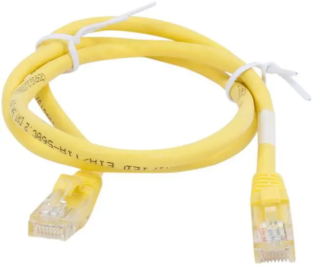 Alt view image 2 of 3 - C2G 15221 Cat5e Cable - Snagless Unshielded Ethernet Network Patch Cable, Yellow (3 Feet, 0.91 Meters)