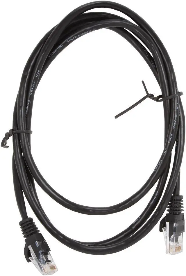 Alt view image 2 of 3 - C2G 15189 Cat5e Cable - Snagless Unshielded Ethernet Network Patch Cable, Black (5 Feet, 1.52 Meters)