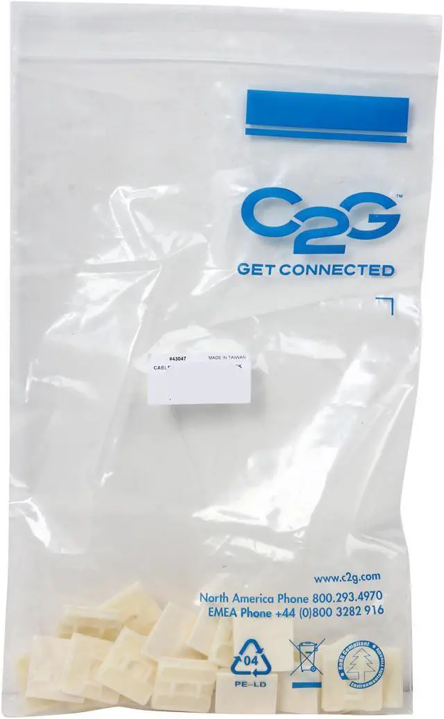 Alt view image 3 of 3 - C2G/Cables To Go 43047 Cable Tie Mount - 25 Pack