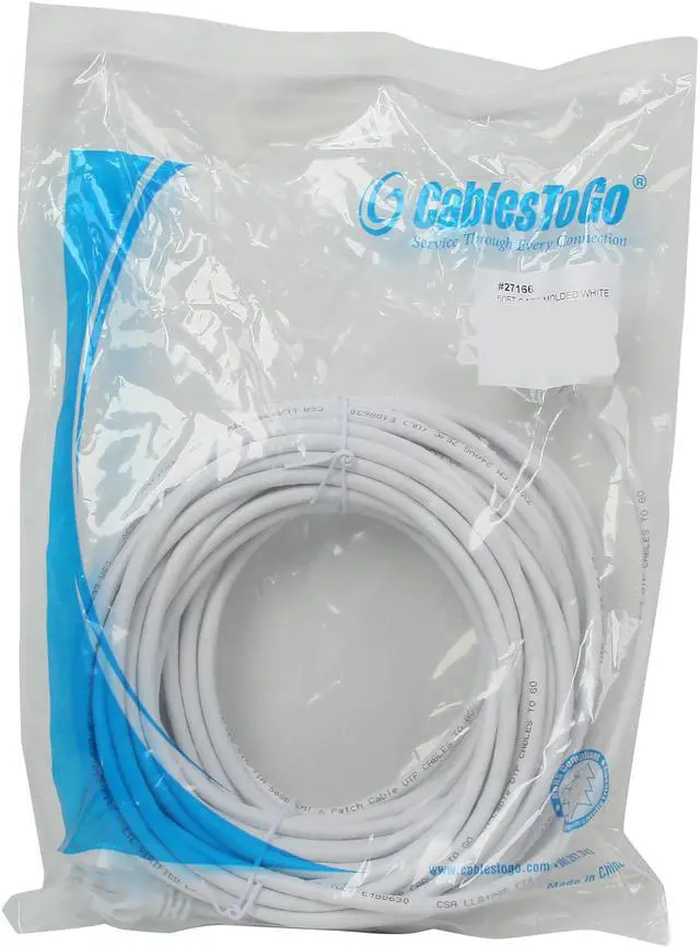 Alt view image 3 of 3 - C2G 27166 Cat6 Cable - Snagless Unshielded Ethernet Network Patch Cable, White (50 Feet, 15.24 Meters)