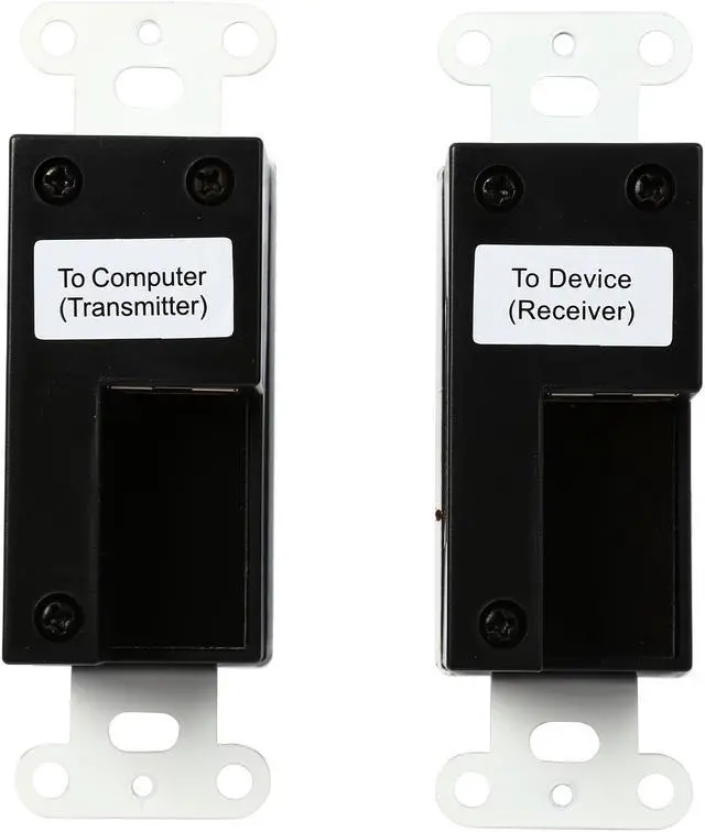 Alt view image 4 of 7 - C2G 29342 USB 1.1 Over CAt5 Superbooster Extender Wall Plate Kit, White