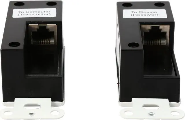 Alt view image 6 of 7 - C2G 29342 USB 1.1 Over CAt5 Superbooster Extender Wall Plate Kit, White