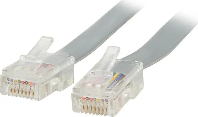 Main image of C2G 02978 RJ45 8P8C Crossed/Rollover Modular Cable, Silver (7 Feet, 2.13 Meters)
