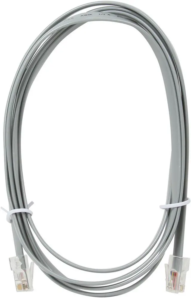 Alt view image 2 of 3 - C2G 02978 RJ45 8P8C Crossed/Rollover Modular Cable, Silver (7 Feet, 2.13 Meters)