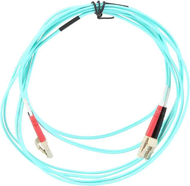 Alt view image 2 of 3 - C2G 33047 Fiber Optic Cable - LC-LC 10Gb 50/125 OM3 Multimode PVC Fiber Cable, Aqua (9.8 Feet, 3 Meters)