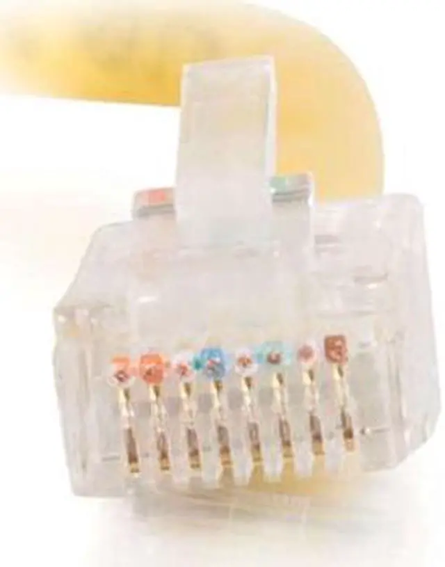 Alt view image 2 of 3 - C2G 24669 Cat5e Cable - Non-Booted Unshielded Ethernet Network Patch Cable, Yellow (2 Feet, 0.60 Meters)