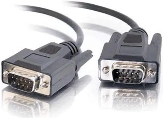 Main image of C2G 52087 DB9 M/M Serial RS232 Cable, Black (6 Feet, 1.82 Meters)