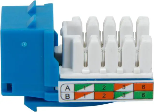 Alt view image 3 of 6 - C2G/Cables To Go 29316 Cat6 RJ45 Keystone Jack - Blue