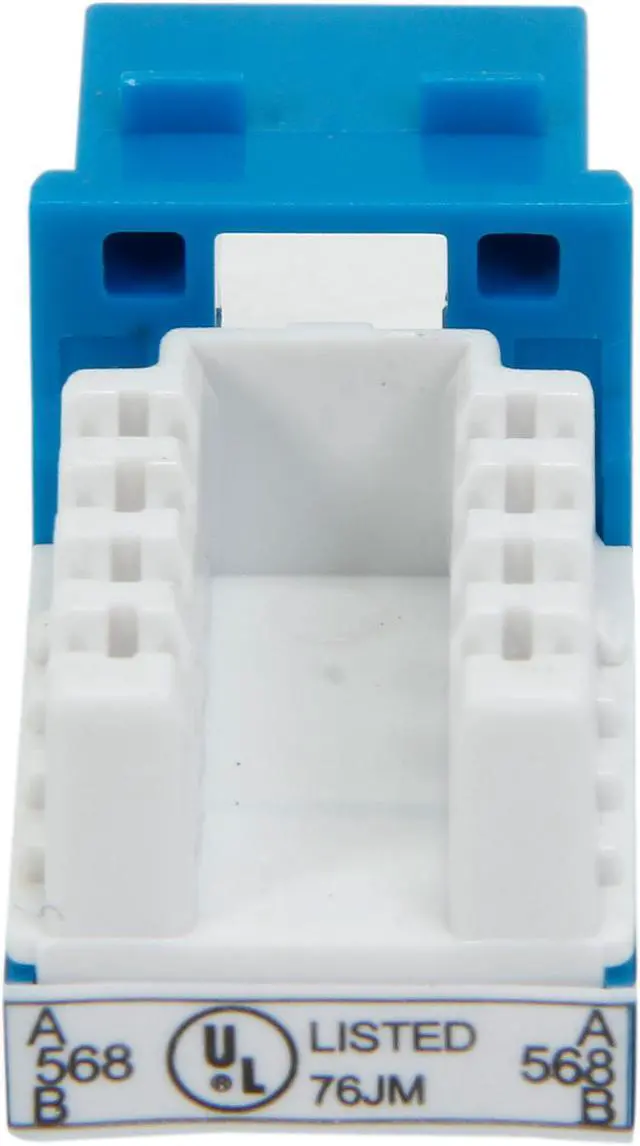 Alt view image 4 of 6 - C2G/Cables To Go 29316 Cat6 RJ45 Keystone Jack - Blue
