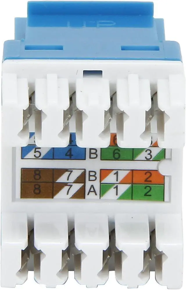 Alt view image 4 of 7 - C2G 03796 Cat5E RJ45 UTP Keystone Jack - Blue