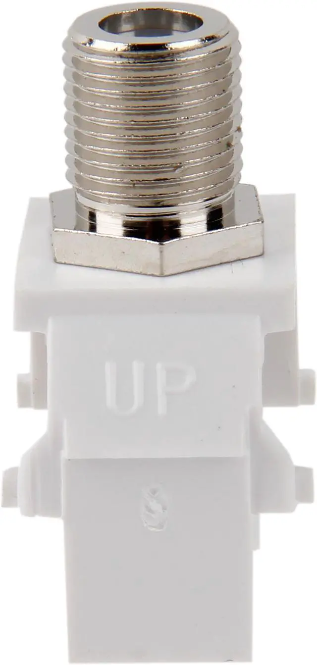 Alt view image 3 of 7 - C2G 03824 Snap-In F-Type F/F Keystone Insert Module, White