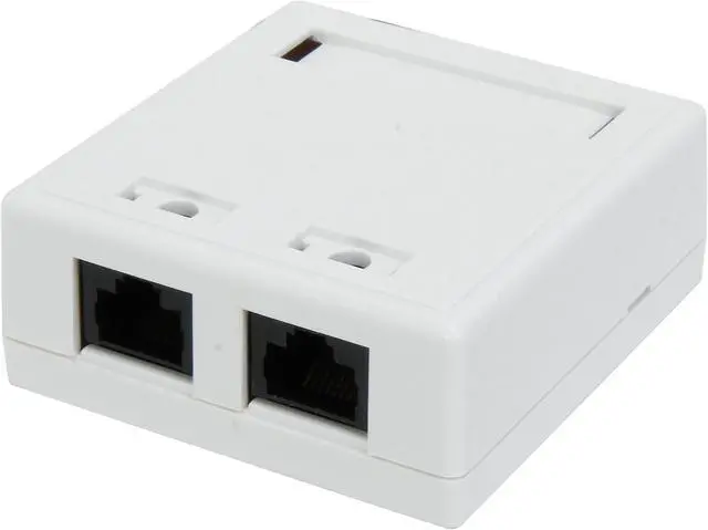 Main image of C2G/Cables To Go 03837 2-Port Cat5E Surface Mount Box - White