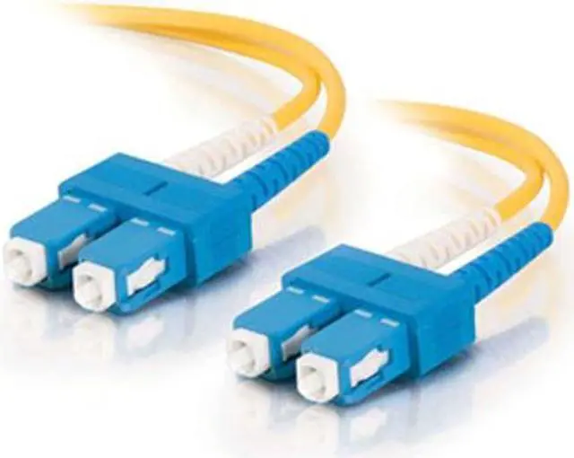 Main image of C2G 12505 OS2 Fiber Optic Cable - SC-SC 9/125 Duplex Single-Mode PVC Fiber Cable, Yellow (9.8 Feet, 3 Meters)