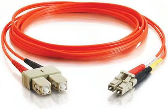 Main image of C2G 33018 OM2 Fiber Optic Cable - LC-SC 50/125 Duplex Multimode PVC Fiber Cable, Orange (16.4 Feet, 5 Meters)