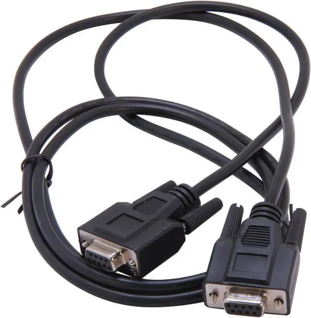 Alt view image 2 of 3 - C2G 52038 DB9 F/F Serial RS232 Null Modem Cable, Black (6 Feet, 1.82 Meters)