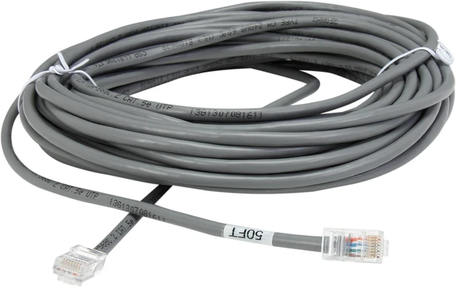 Alt view image 2 of 3 - C2G 24392 Cat5e Cable - Non-Booted Unshielded Ethernet Network Patch Cable, Gray (50 Feet, 15.24 Meters)