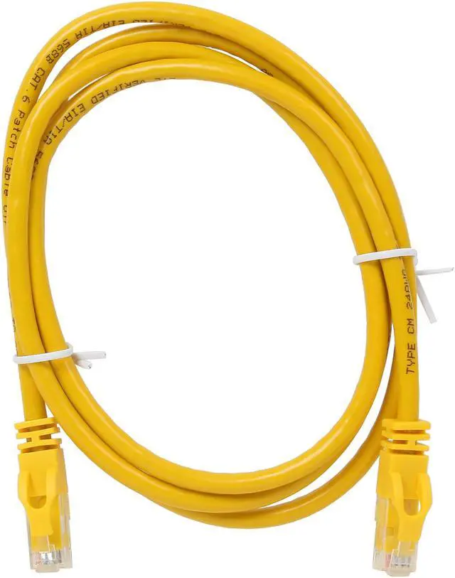 Alt view image 2 of 3 - C2G 31346 Cat6 Cable - Snagless Unshielded Ethernet Network Patch Cable, Yellow (5 Feet, 1.52 Meters)