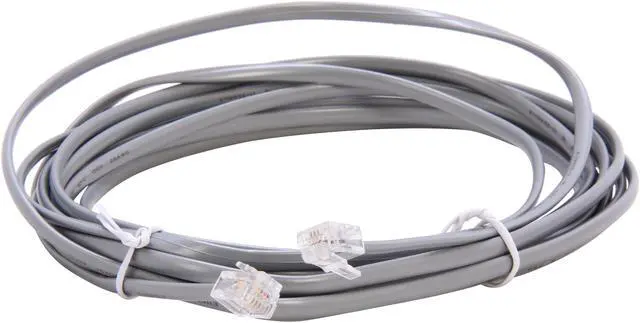 Alt view image 2 of 3 - C2G 09590 RJ11 Modular Telephone Cable, Silver (14 Feet, 4.26 Meters)