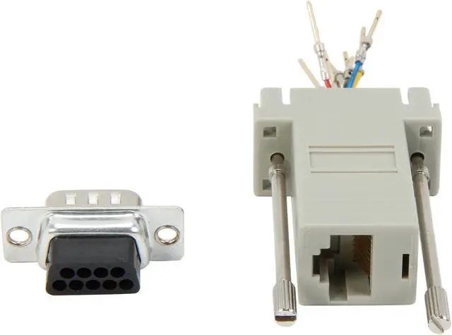 Alt view image 4 of 5 - C2G 02945 RJ45 to DB9 Male Serial RS232 Modular Adapter, Gray